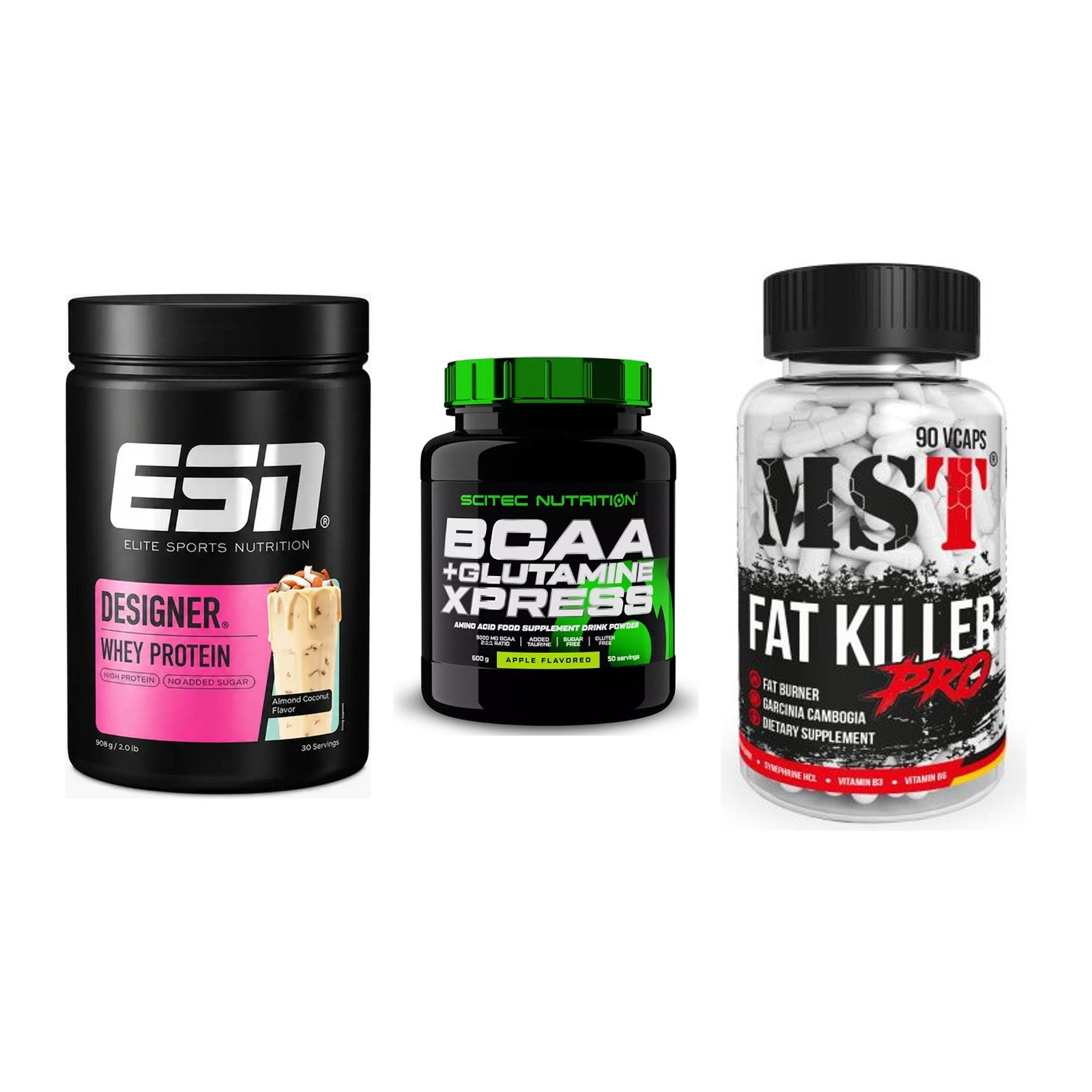 Definitionsphase-Set: ESN Designer + Scitec BCAA + MST Fat Killer – alle enthaltenen Artikel