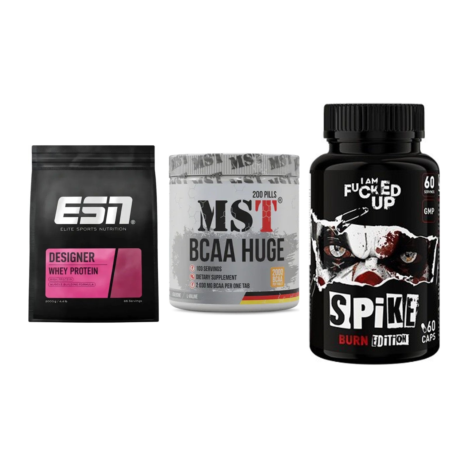 Definitionsphase-Set: ESN Designer + MST BCAA Huge + Swedish Supple – alle enthaltenen Artikel