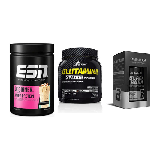 Definitionsphase-Set: ESN Designer + Olimp L-Glutam + BioTech Black – alle enthaltenen Artikel