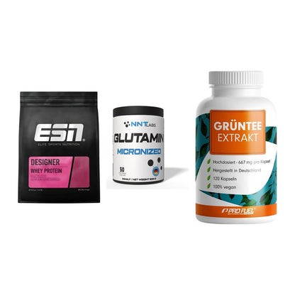 Definitionsphase-Set: ESN Designer + NNT Glutamin + ProFuel Grünte – alle enthaltenen Artikel