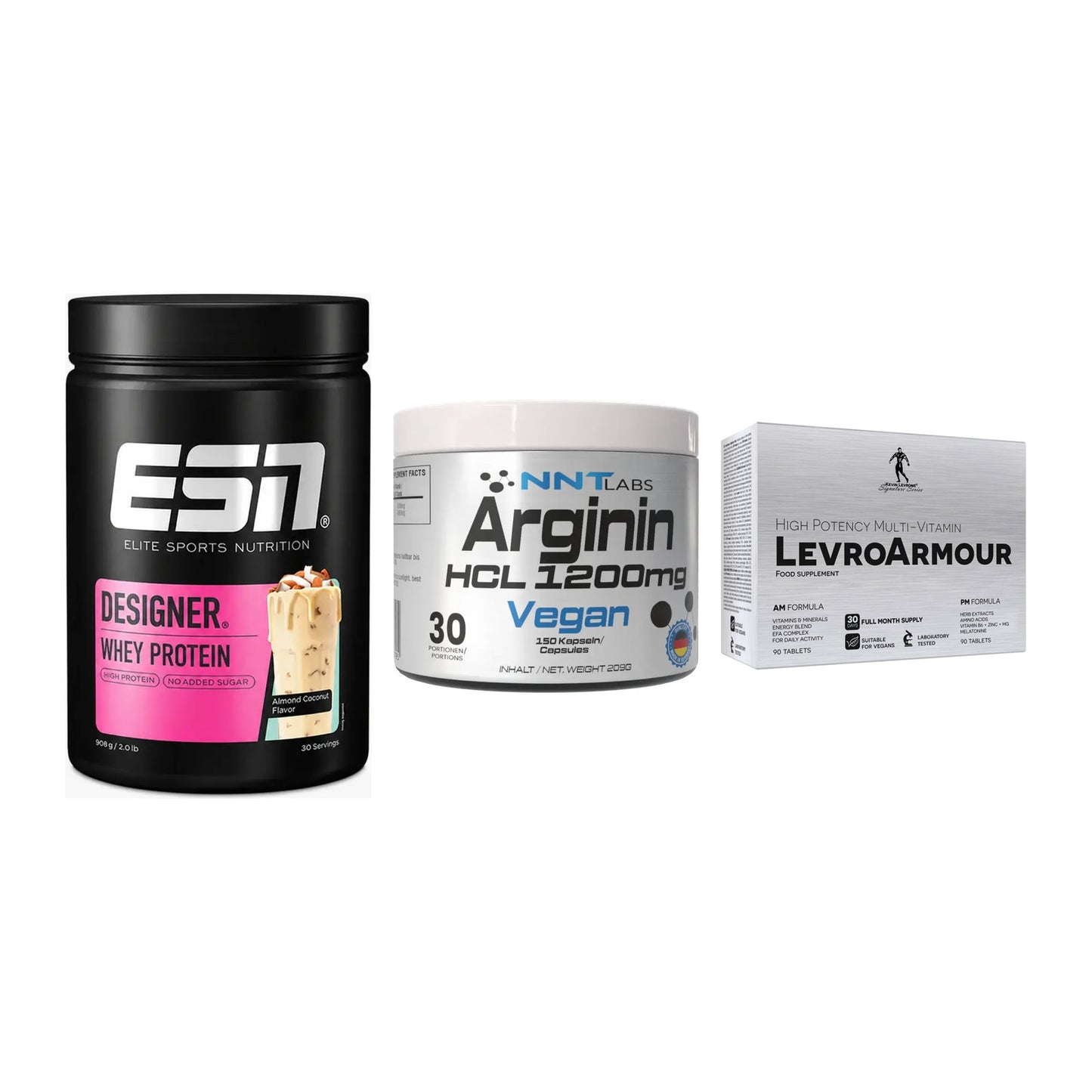 Definitionsphase-Set: ESN Designer + NNT Arginin + Kevin Levrone – alle enthaltenen Artikel