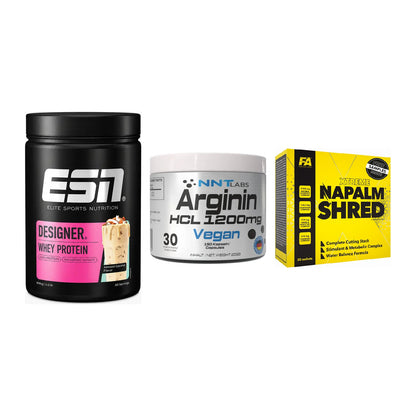Definitionsphase-Set: ESN Designer + NNT Arginin + FA Nutrition – alle enthaltenen Artikel