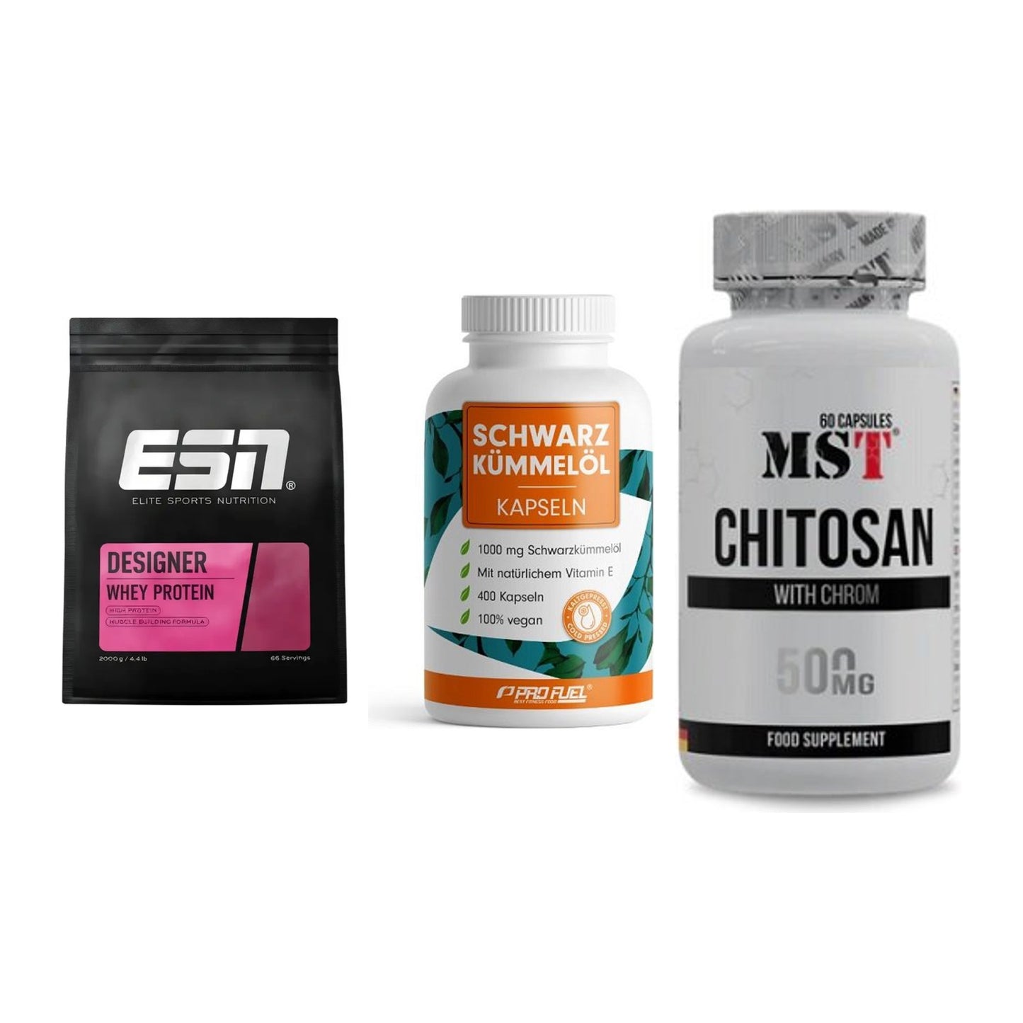 Definitionsphase-Set: ESN Designer + ProFuel Schwar + MST Chitosan – alle enthaltenen Artikel