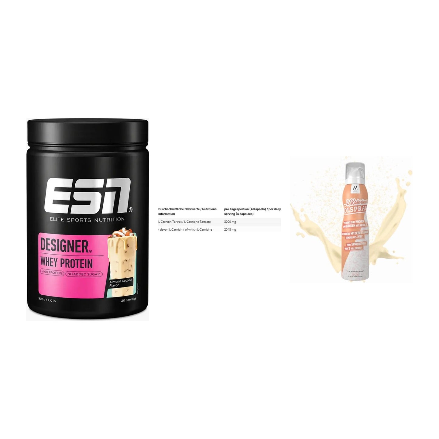 Definitionsphase-Set: ESN Designer + INLEAD L-Carni + More Nutrition – alle enthaltenen Artikel