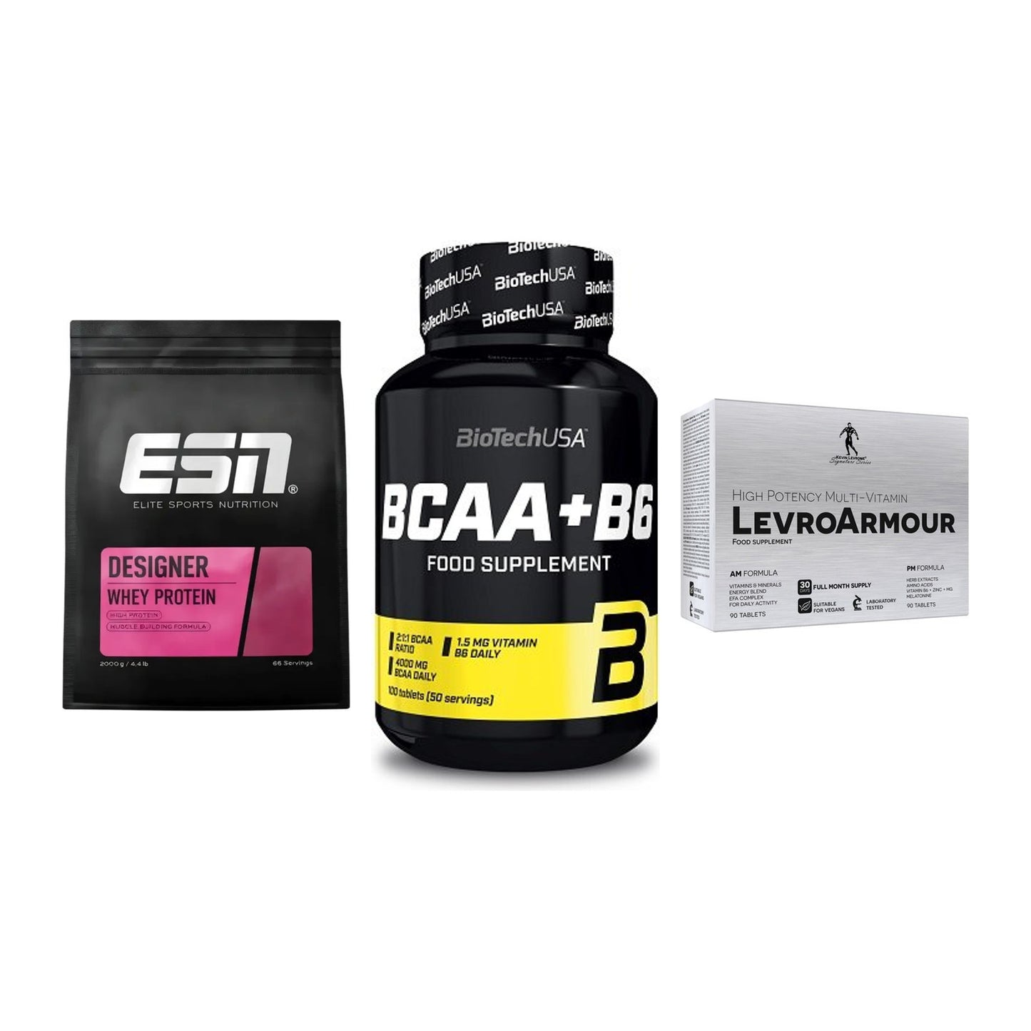 Definitionsphase-Set: ESN Designer + BioTech BCAA+B + Kevin Levrone – alle enthaltenen Artikel