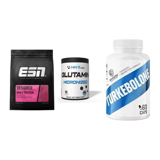 Definitionsphase-Set: ESN Designer + NNT Glutamin + Swedish Supple – alle enthaltenen Artikel
