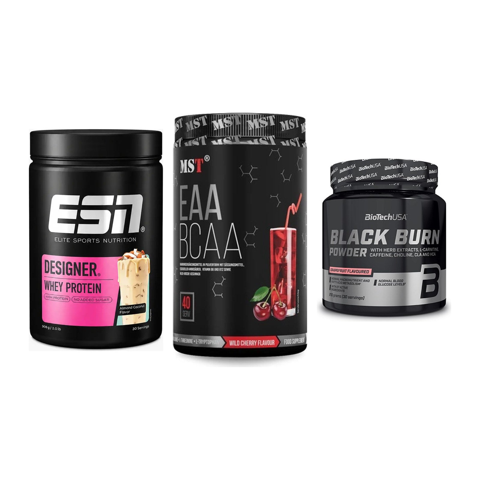 Definitionsphase-Set: ESN Designer + MST EAA & BCAA + BioTech Black – alle enthaltenen Artikel