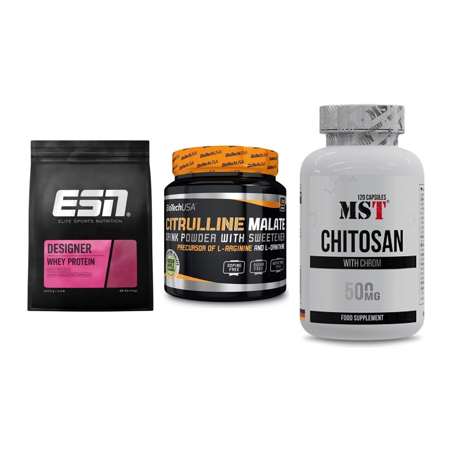 Definitionsphase-Set: ESN Designer + BioTech Citrul + MST Chitosan – alle enthaltenen Artikel