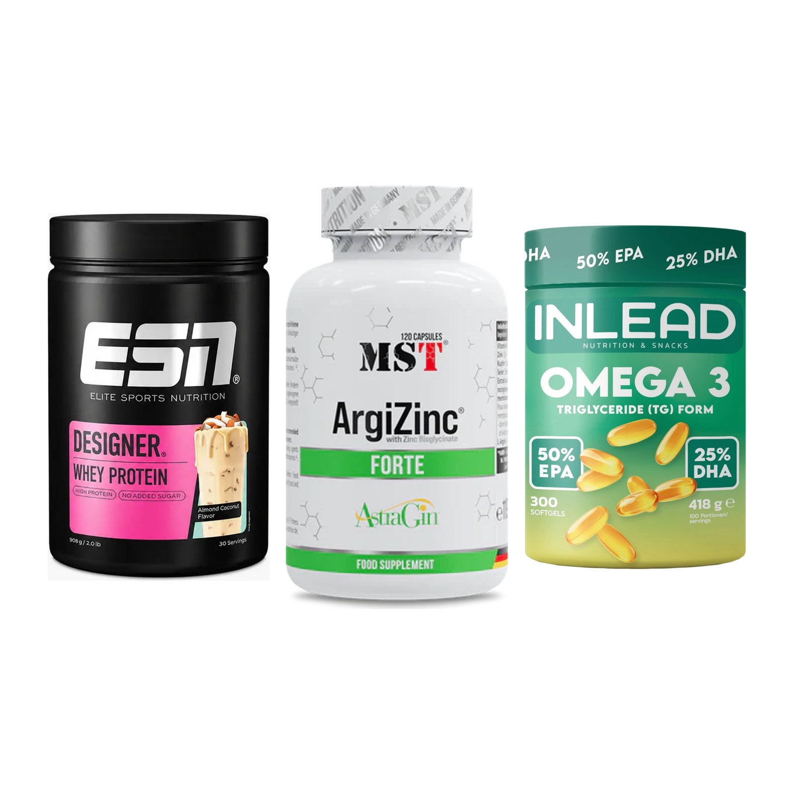 Definitionsphase-Set: ESN Designer + MST ArgiZinc + INLEAD Omega-3 – alle enthaltenen Artikel