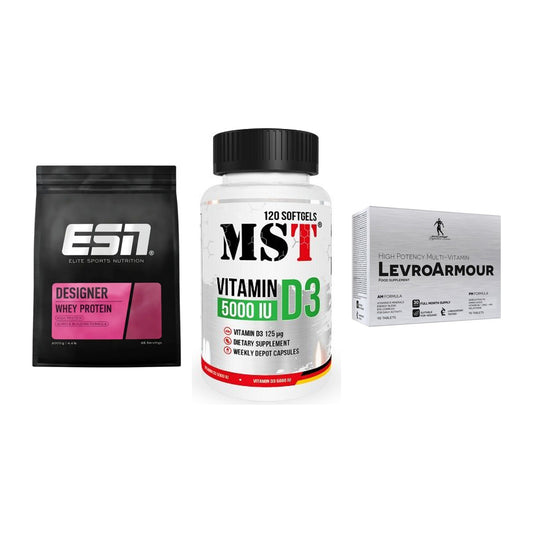 Definitionsphase-Set: ESN Designer + MST Vitamin D3 + Kevin Levrone – alle enthaltenen Artikel