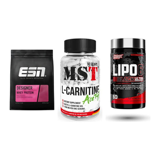 Definitionsphase-Set: ESN Designer + MST L-Carnitin + Nutrex Lipo 6 – alle enthaltenen Artikel