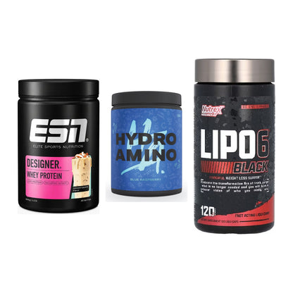Definitionsphase-Set: ESN Designer + Nanosupps + Nutrex Lipo 6 – alle enthaltenen Artikel