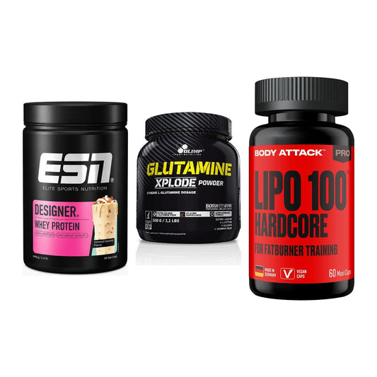 Definitionsphase-Set: ESN Designer + Olimp L-Glutam + Body Attack – alle enthaltenen Artikel