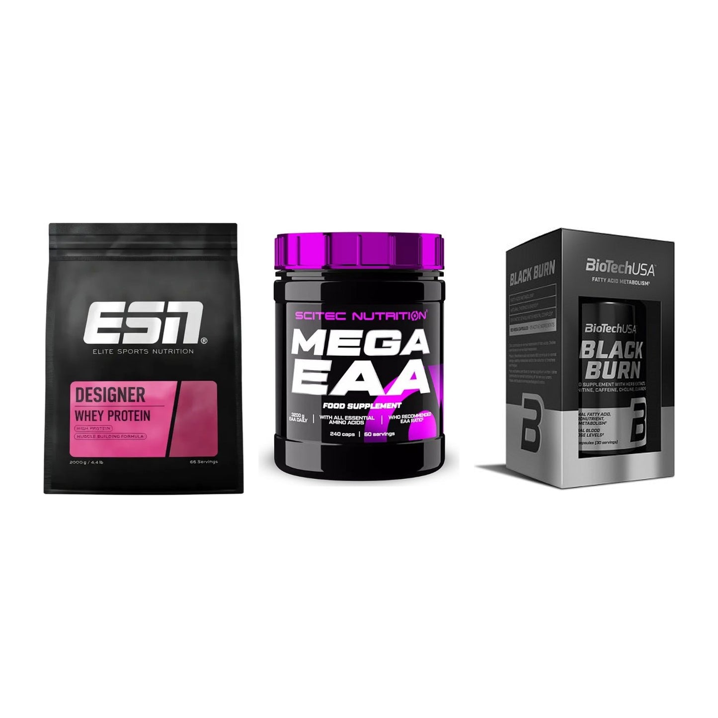 Definitionsphase-Set: ESN Designer + Scitec Mega + BioTech Black – alle enthaltenen Artikel
