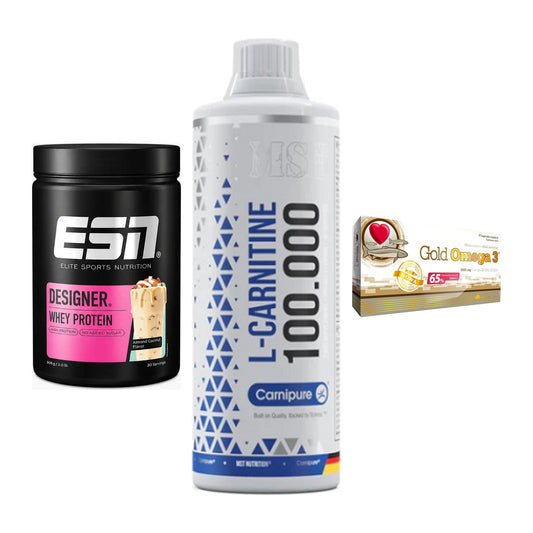 Definitionsphase-Set: ESN Designer + MST L-Carnitin + Olimp Omega 3 – alle enthaltenen Artikel