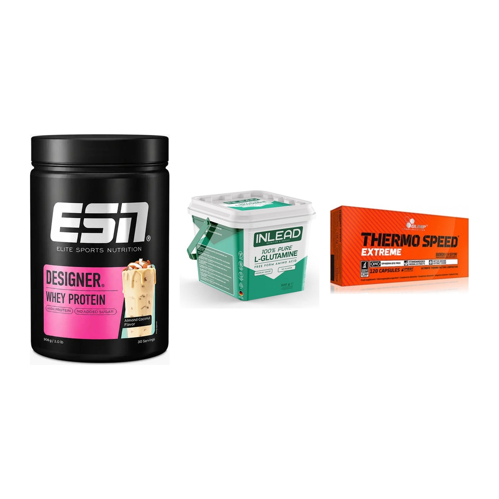 Definitionsphase-Set: ESN Designer + INLEAD L-Gluta + Olimp Thermo – alle enthaltenen Artikel