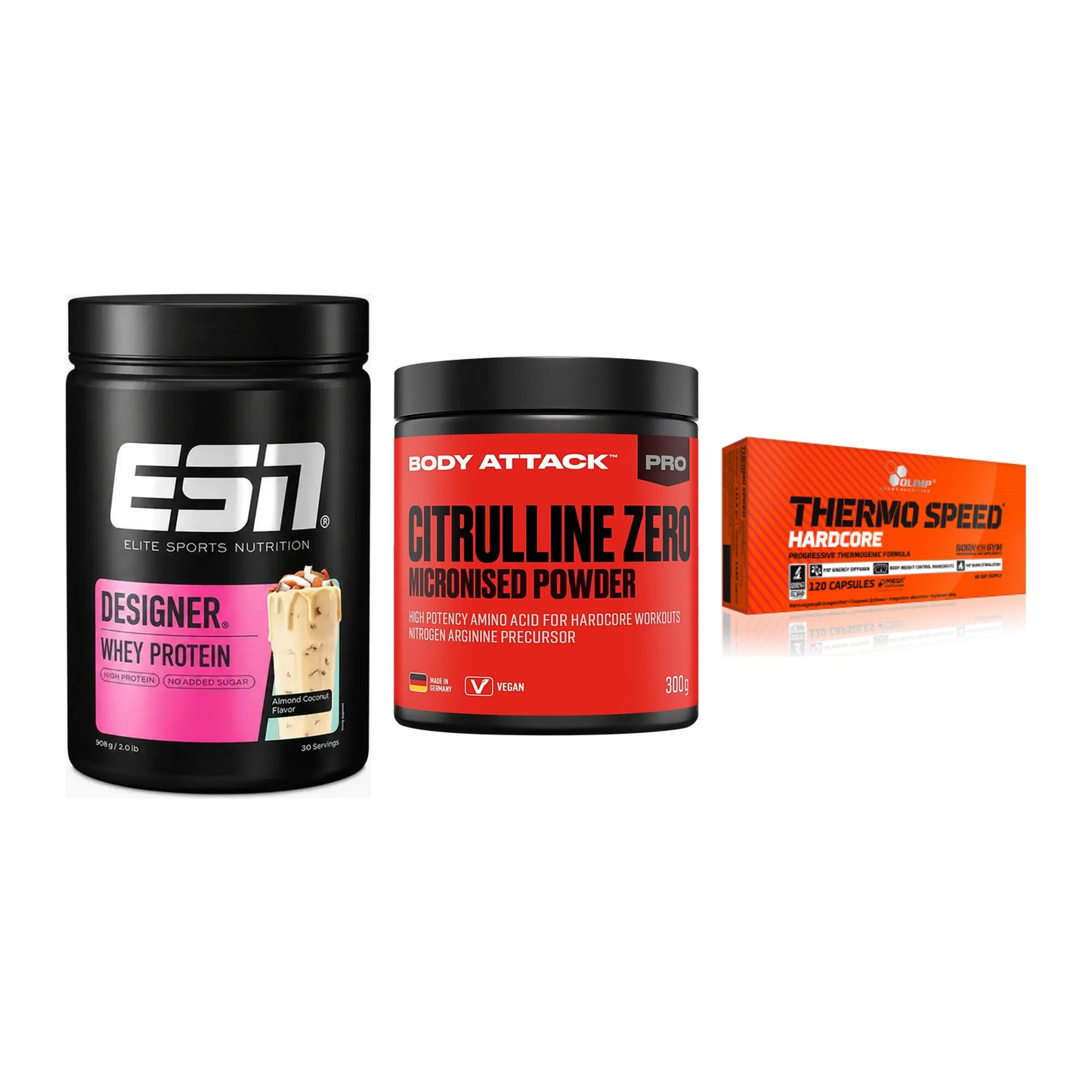 Definitionsphase-Set: ESN Designer + Body Attack + Olimp Thermo – alle enthaltenen Artikel