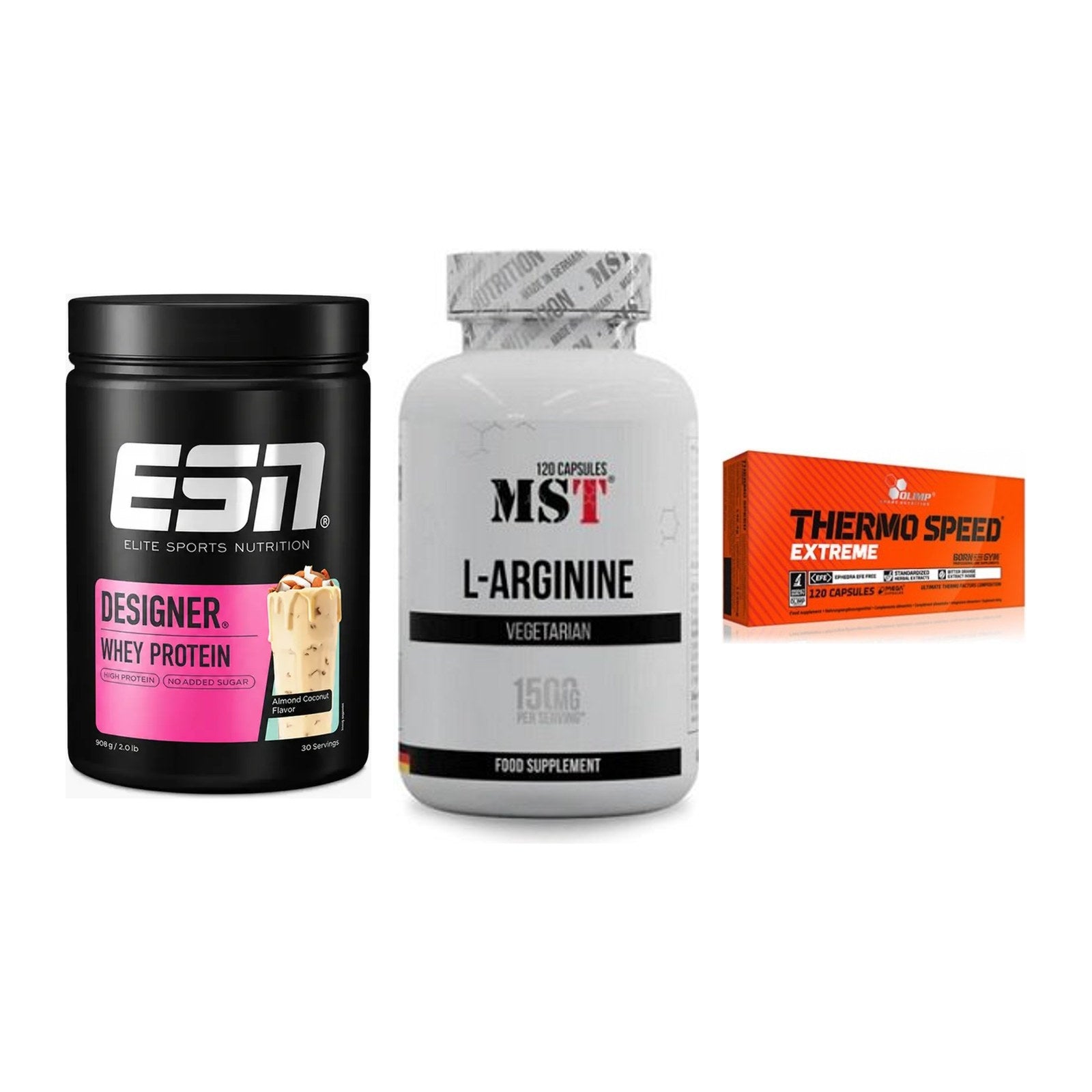 Definitionsphase-Set: ESN Designer + MST L-Arginine + Olimp Thermo – alle enthaltenen Artikel