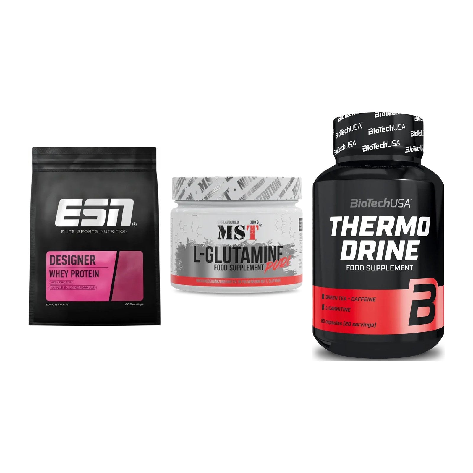 Definitionsphase-Set: ESN Designer + MST Glutamine + BioTech Thermo – alle enthaltenen Artikel