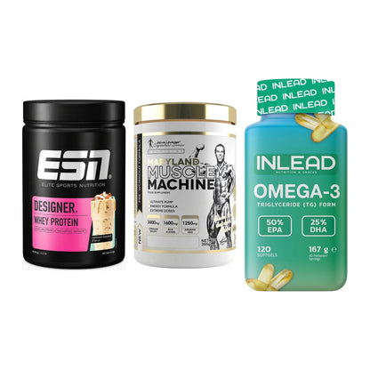 Definitionsphase-Set: ESN Designer + Kevin Levrone + INLEAD Omega-3 – alle enthaltenen Artikel