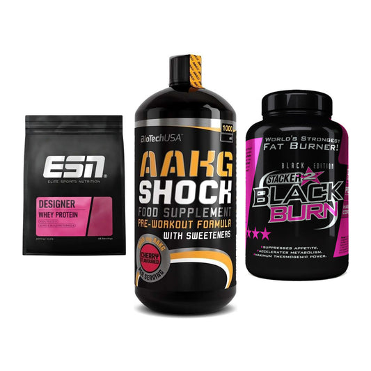 Definitionsphase-Set: ESN Designer + BioTech AAKG + Stacker2 Black – alle enthaltenen Artikel
