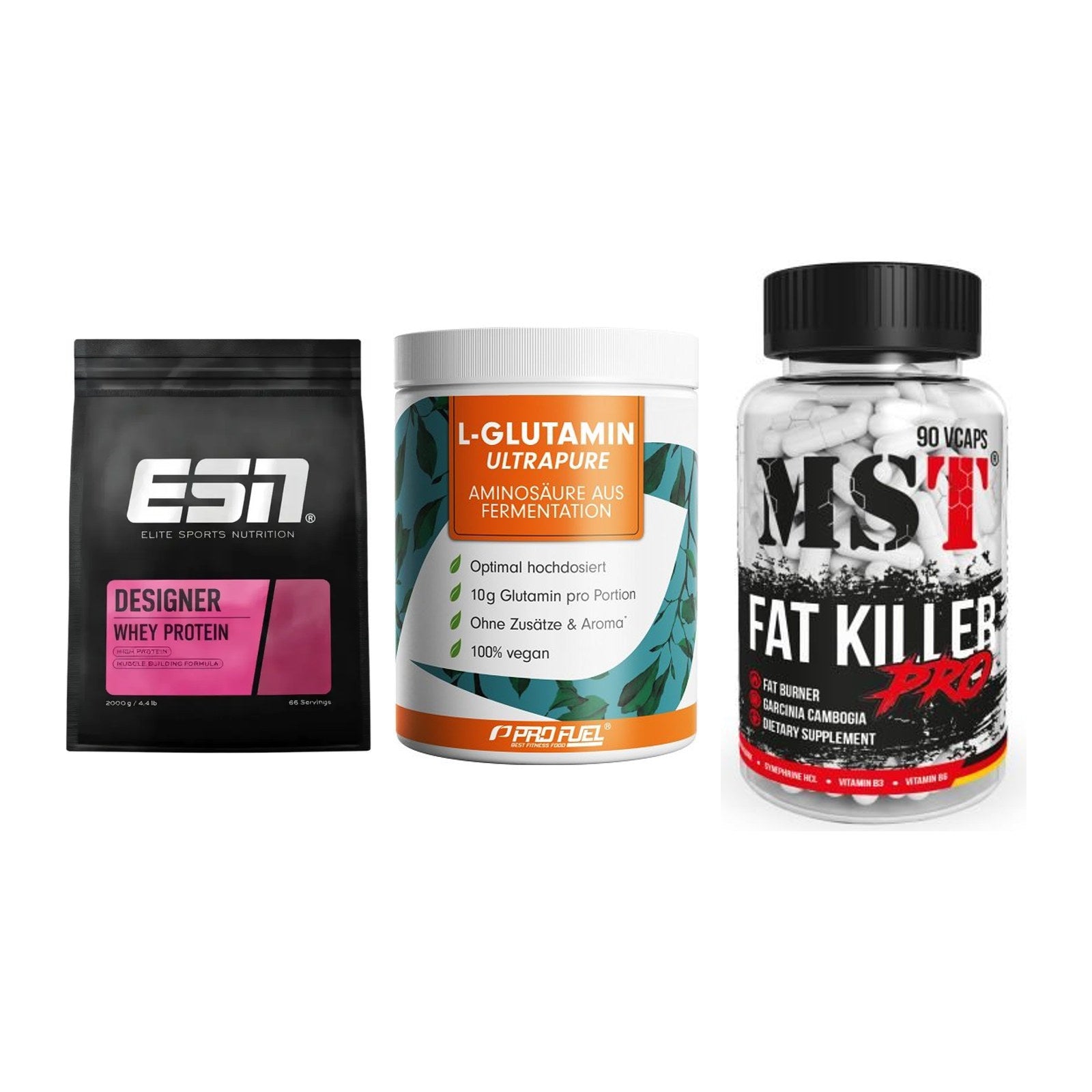 Definitionsphase-Set: ESN Designer + ProFuel Glutam + MST Fat Killer – alle enthaltenen Artikel