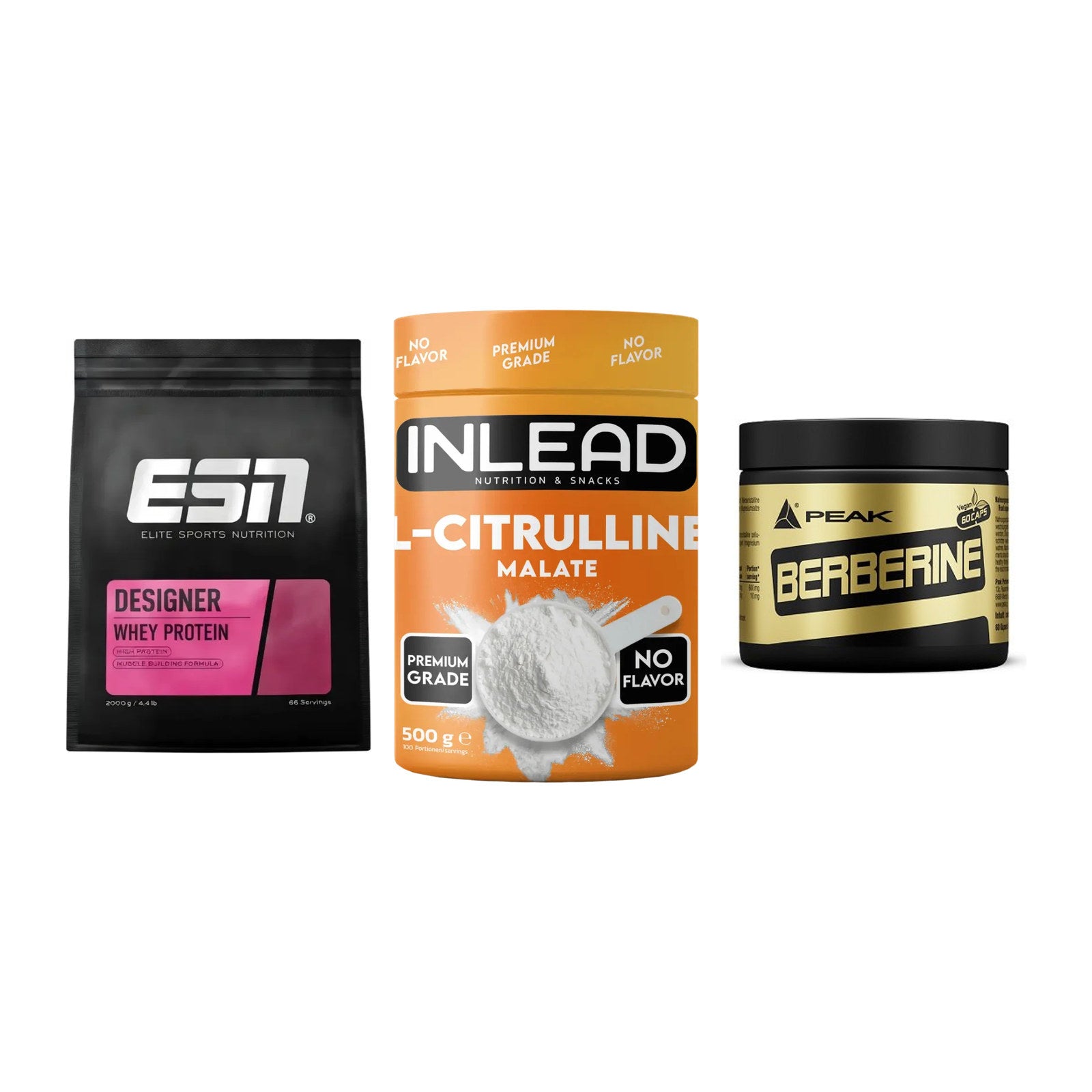 Definitionsphase-Set: ESN Designer + INLEAD L-Citru + Peak Berberine – alle enthaltenen Artikel