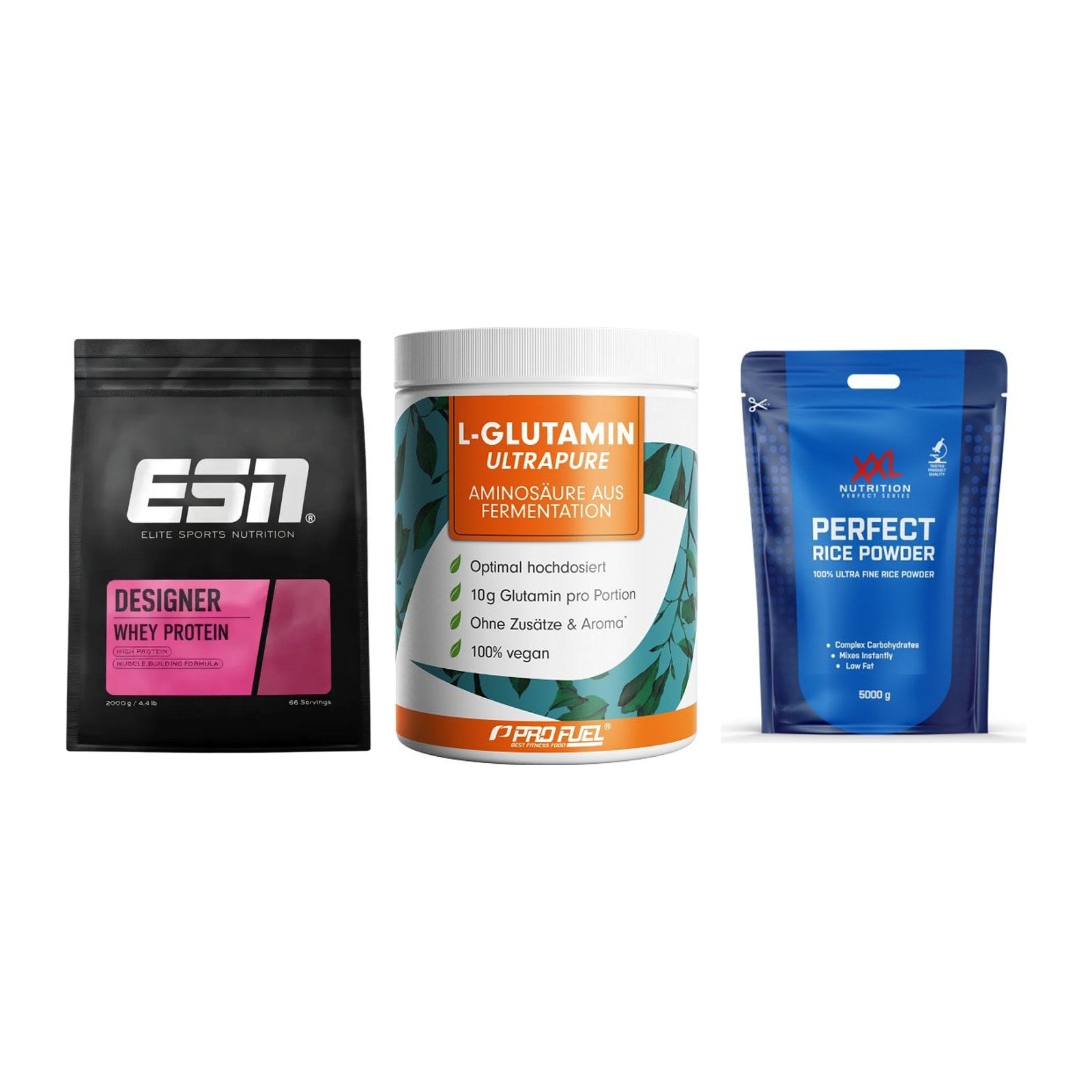 Definitionsphase-Set: ESN Designer + ProFuel Glutam + XXL Nutrition – alle enthaltenen Artikel