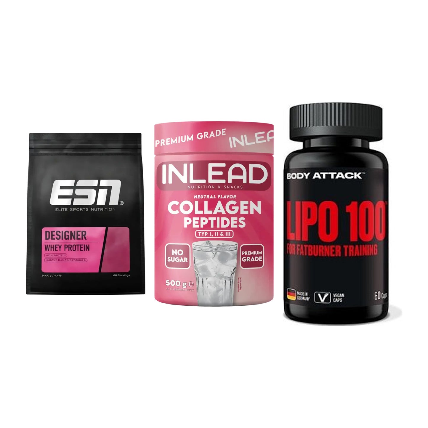Definitionsphase-Set: ESN Designer + INLEAD Collage + Body Attack – alle enthaltenen Artikel