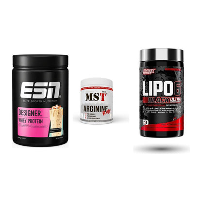 Definitionsphase-Set: ESN Designer + MST Arginine + Nutrex Lipo 6 – alle enthaltenen Artikel