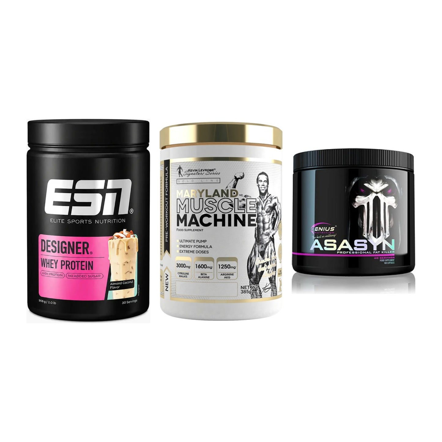 Definitionsphase-Set: ESN Designer + Kevin Levrone + Genius Nutriti – alle enthaltenen Artikel
