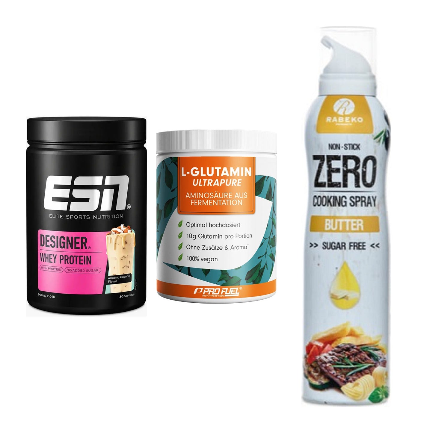 Definitionsphase-Set: ESN Designer + ProFuel Glutam + Rabeko Zero – alle enthaltenen Artikel