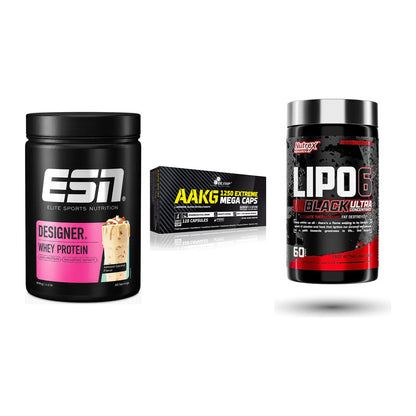 Definitionsphase-Set: ESN Designer + Olimp AAKG + Nutrex Lipo 6 – alle enthaltenen Artikel