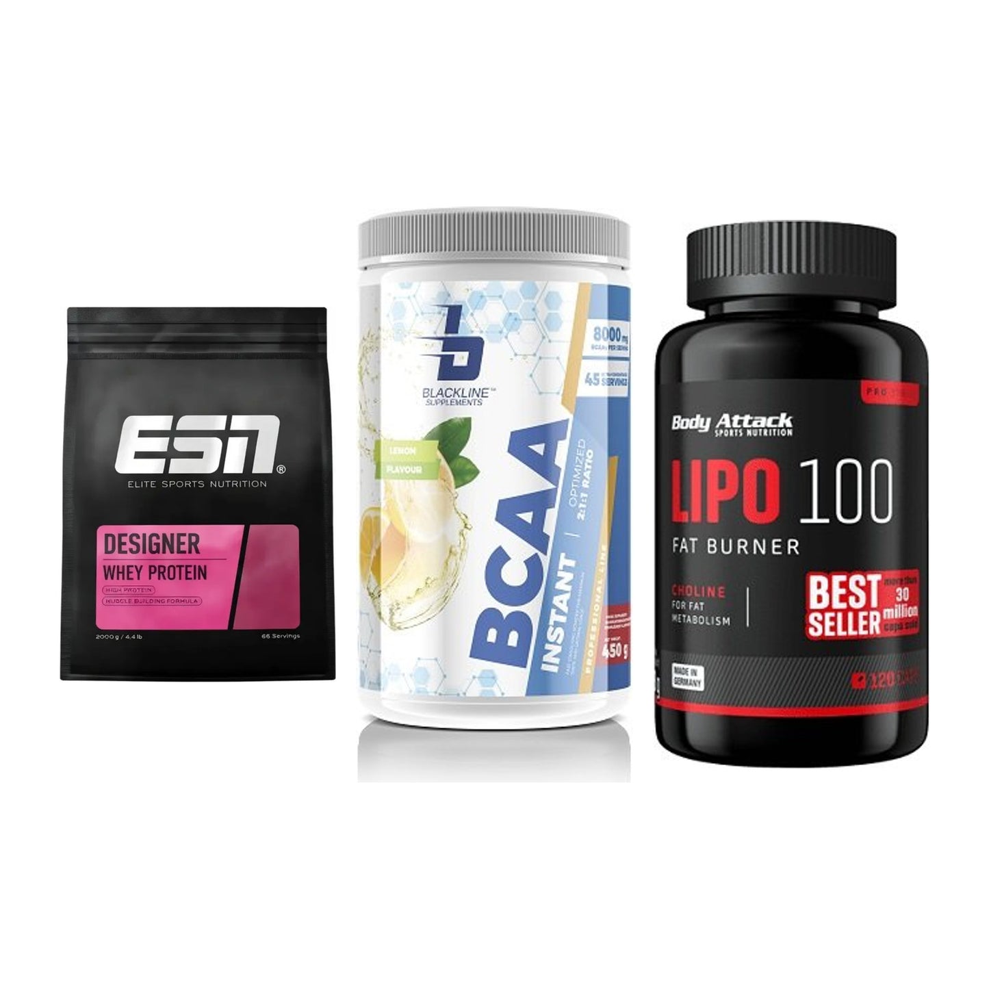 Definitionsphase-Set: ESN Designer + Blackline + Body Attack – alle enthaltenen Artikel