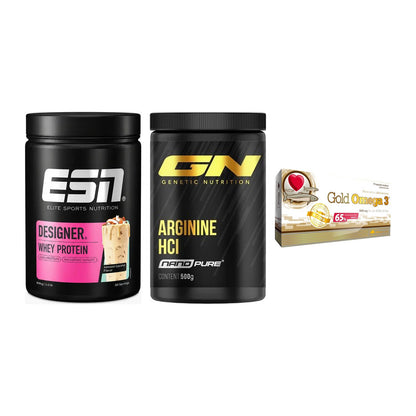 Definitionsphase-Set: ESN Designer + GN Arginine + Olimp Omega 3 – alle enthaltenen Artikel