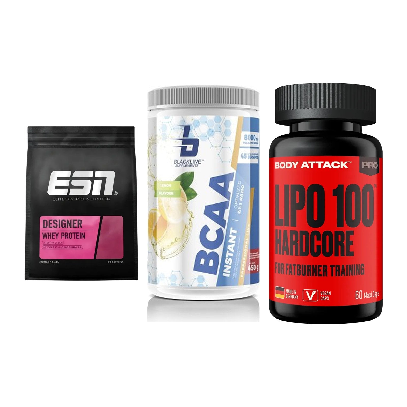 Definitionsphase-Set: ESN Designer + Blackline + Body Attack – alle enthaltenen Artikel