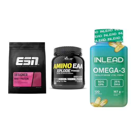 Definitionsphase-Set: ESN Designer + Olimp Amino + INLEAD Omega-3 – alle enthaltenen Artikel