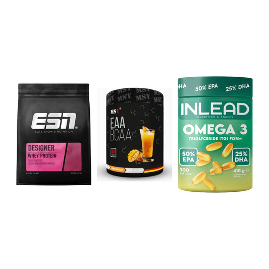 Definitionsphase-Set: ESN Designer + MST EAA & BCAA + INLEAD Omega-3 – alle enthaltenen Artikel