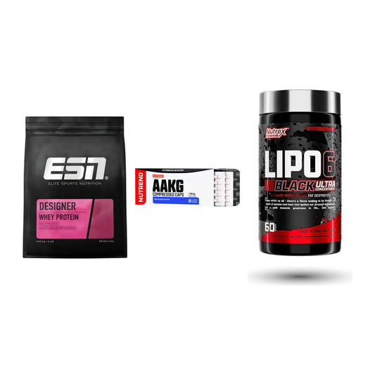 Definitionsphase-Set: ESN Designer + Nutrend AAKG + Nutrex Lipo 6 – alle enthaltenen Artikel