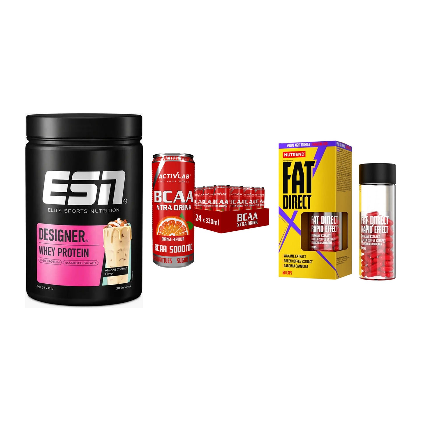Definitionsphase-Set: ESN Designer + Activlab BCAA + Nutrend Fat – alle enthaltenen Artikel