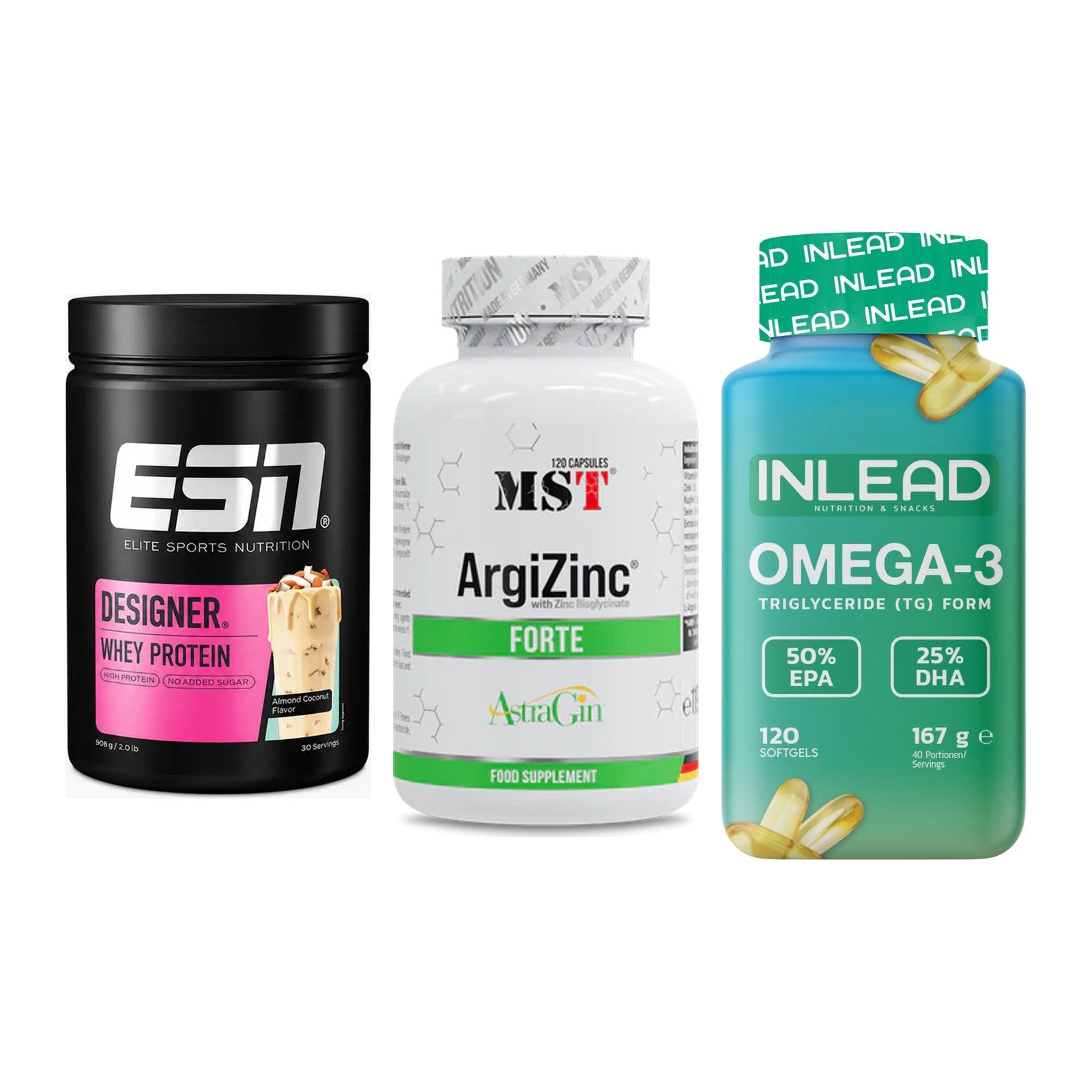 Definitionsphase-Set: ESN Designer + MST ArgiZinc + INLEAD Omega-3 – alle enthaltenen Artikel
