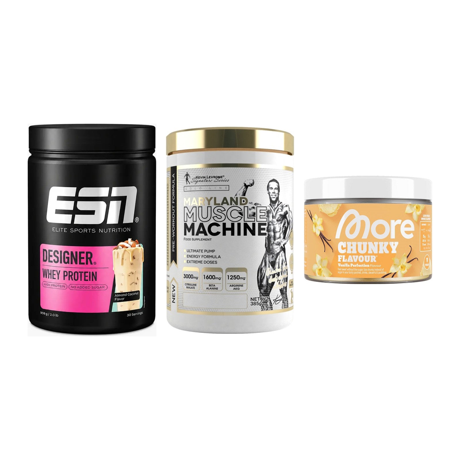Definitionsphase-Set: ESN Designer + Kevin Levrone + More Nutrition – alle enthaltenen Artikel