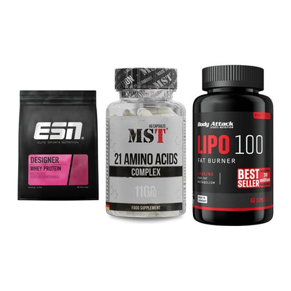 Definitionsphase-Set: ESN Designer + MST 21 Amino + Body Attack – alle enthaltenen Artikel
