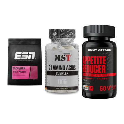 Definitionsphase-Set: ESN Designer + MST 21 Amino + Body Attack – alle enthaltenen Artikel