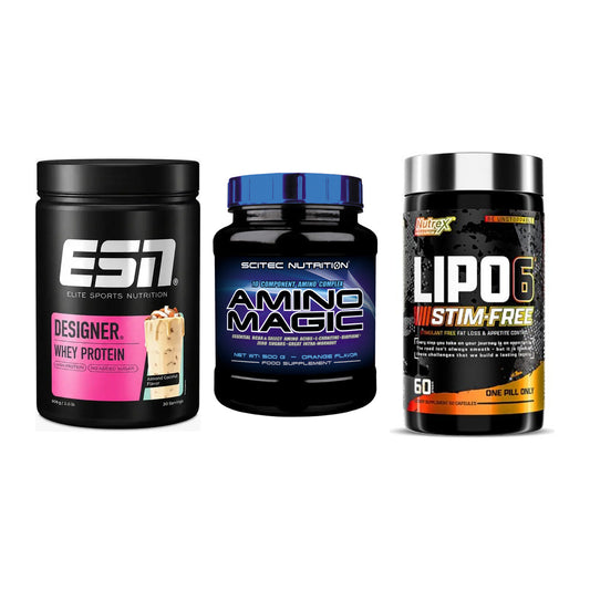 Definitionsphase-Set: ESN Designer + Scitec Amino + Nutrex Lipo 6 – alle enthaltenen Artikel