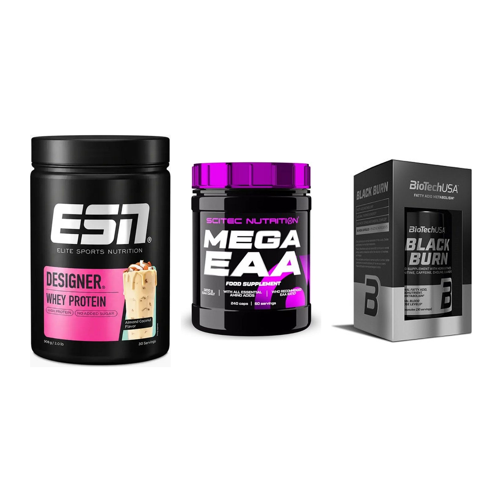 Definitionsphase-Set: ESN Designer + Scitec Mega + BioTech Black – alle enthaltenen Artikel
