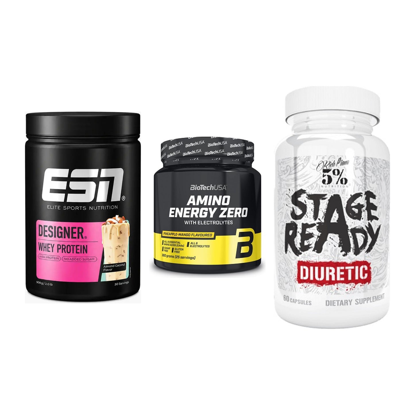 Definitionsphase-Set: ESN Designer + BioTech Amino + 5% Nutrition – alle enthaltenen Artikel