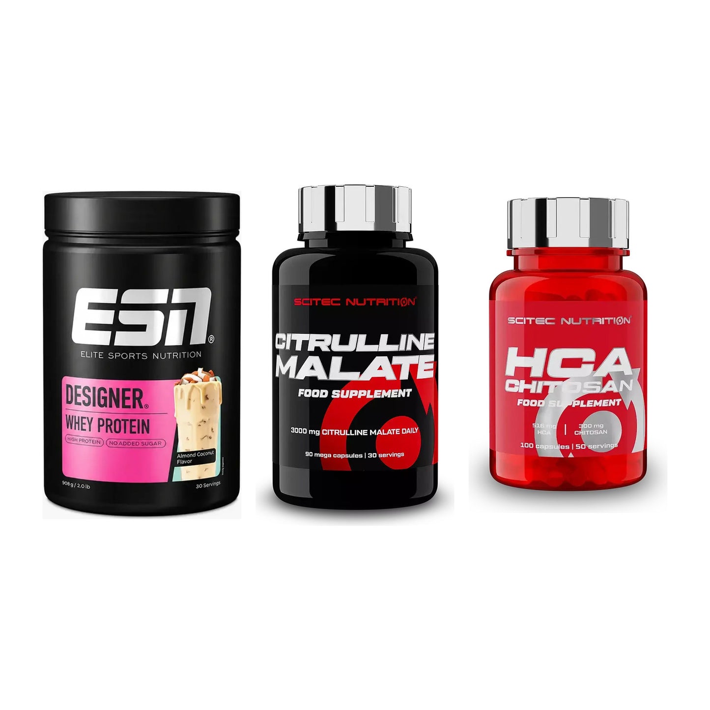 Definitionsphase-Set: ESN Designer + Scitec Citrull + Scitec HCA-Chi – alle enthaltenen Artikel