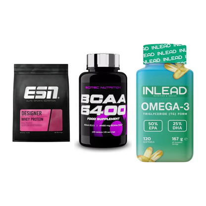 Definitionsphase-Set: ESN Designer + Scitec BCAA + INLEAD Omega-3 – alle enthaltenen Artikel