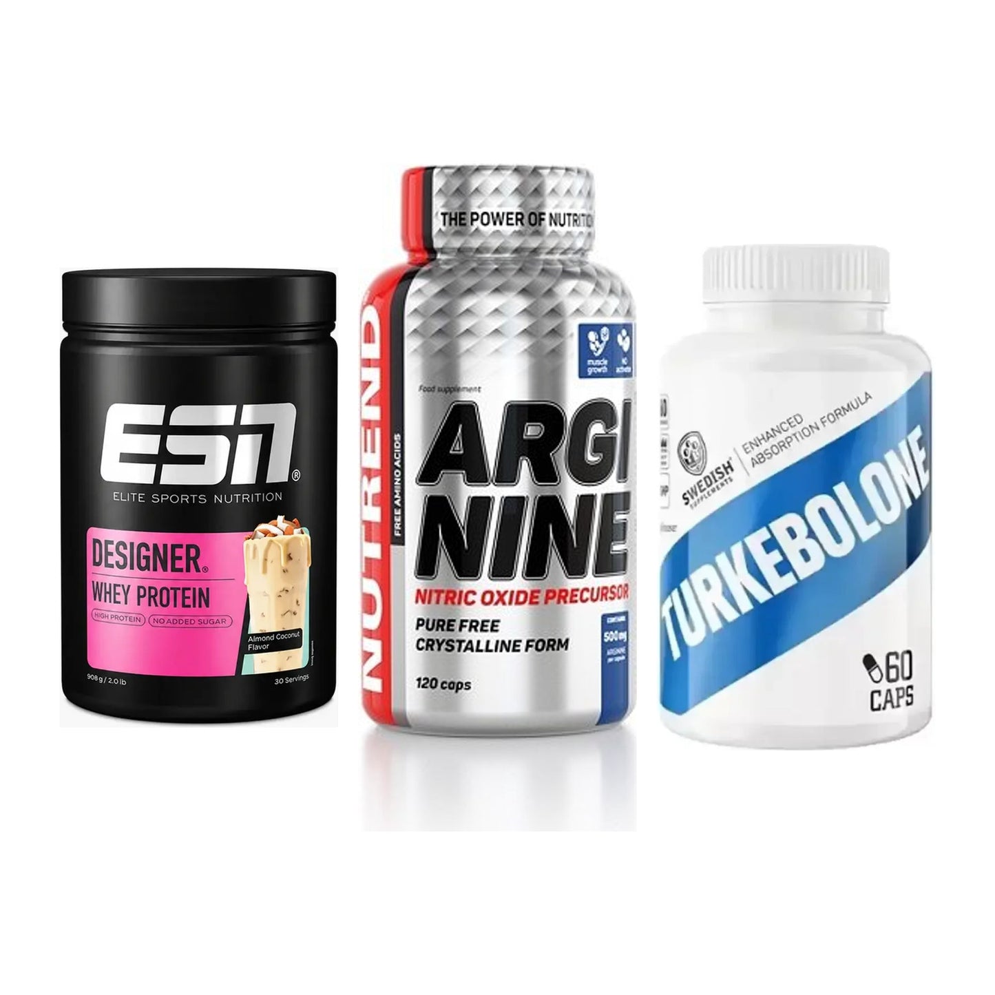 Definitionsphase-Set: ESN Designer + Nutrend Argini + Swedish Supple – alle enthaltenen Artikel